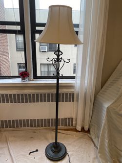 Solid rode iron floor lamp