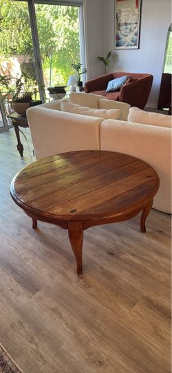 Round Wooden Coffee Table