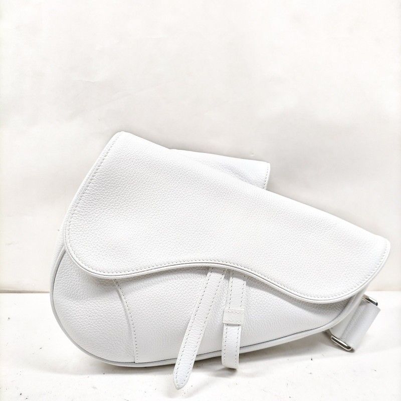 Christian Dior Shoulder Bag  White Leather