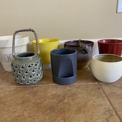 🪴 7 Flower Pots Ceramic, Hanging, & Metal