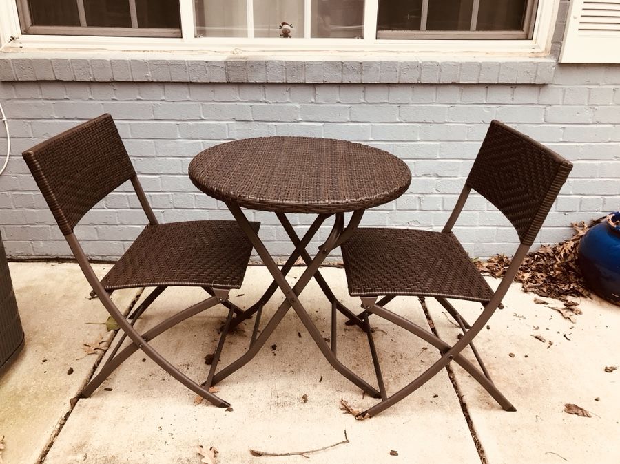 3 piece folding table patio bistro set MUST GO!