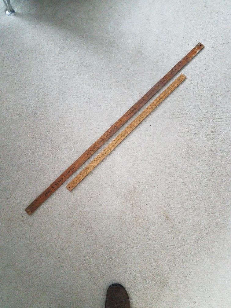2 John K. Burch Company Yard Sticks