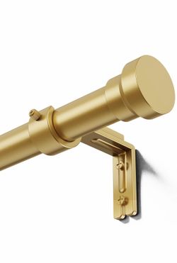 NEW Gold Curtain Rod 32-118 Inch, Heavy Duty 1 Inch Adjustable
