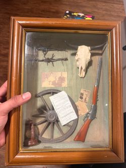 Vintage Western Cowboy 3D Shadow Box Wall Decor