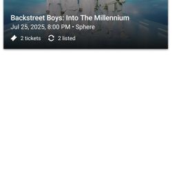 Backstreet Boys Tickets At The Sphere In Las Vegas 