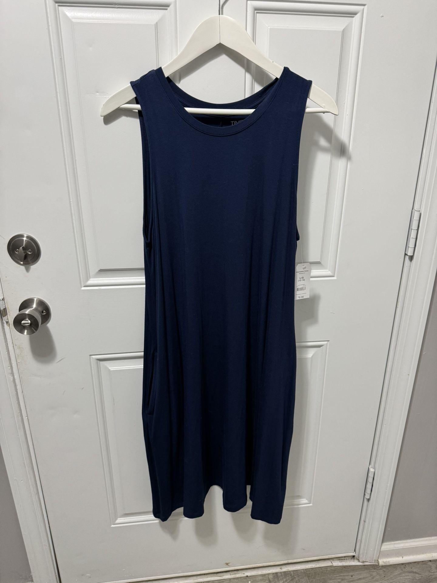 New with Tags. Time & Tru Navy Sleeveless Maxi Dress. Women’s Size Large (12/14)