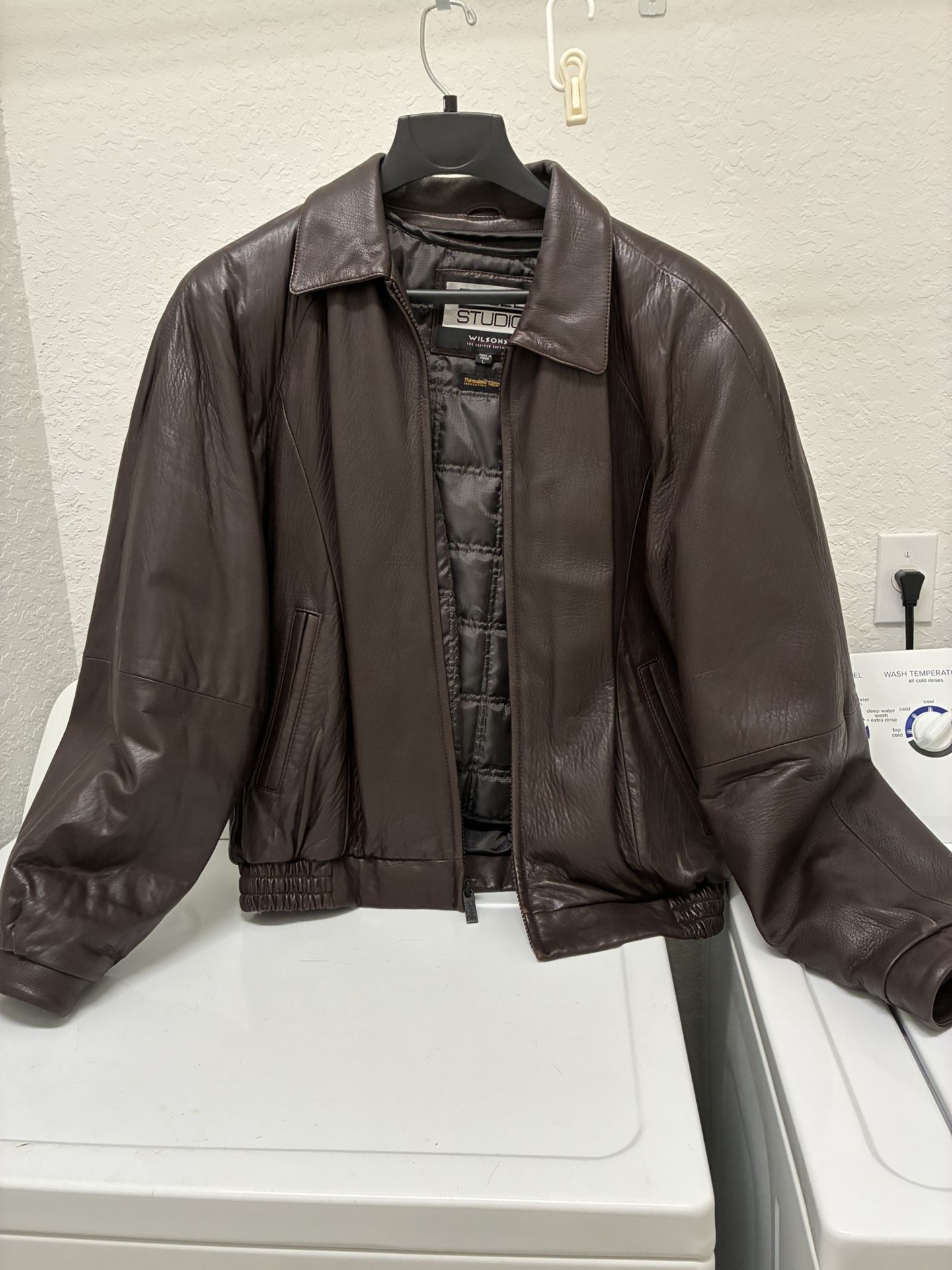 Reduced 50%. Men's Large Wilson Leather Jacket.