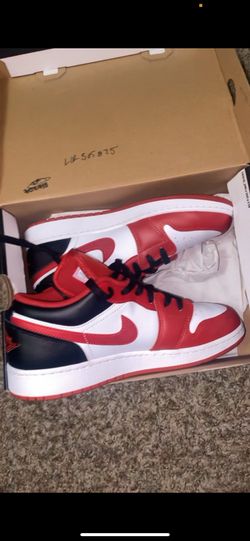Jordan Youth Jordan 1 Low Size 7 Black/White/Red 