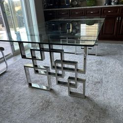  Dining Table, Silver & Coffee Table 