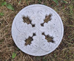 Nice Concrete Stepping Stone with Design