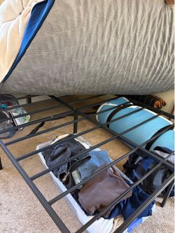 Queen bed and bed frame