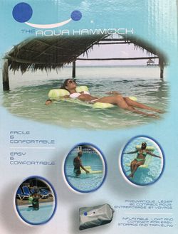 New Aqua Hammock Pool Float & Water Single Rose Striped Durable