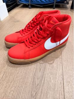 Nike Blazer Mid Red High-Top Sneakers Size 13