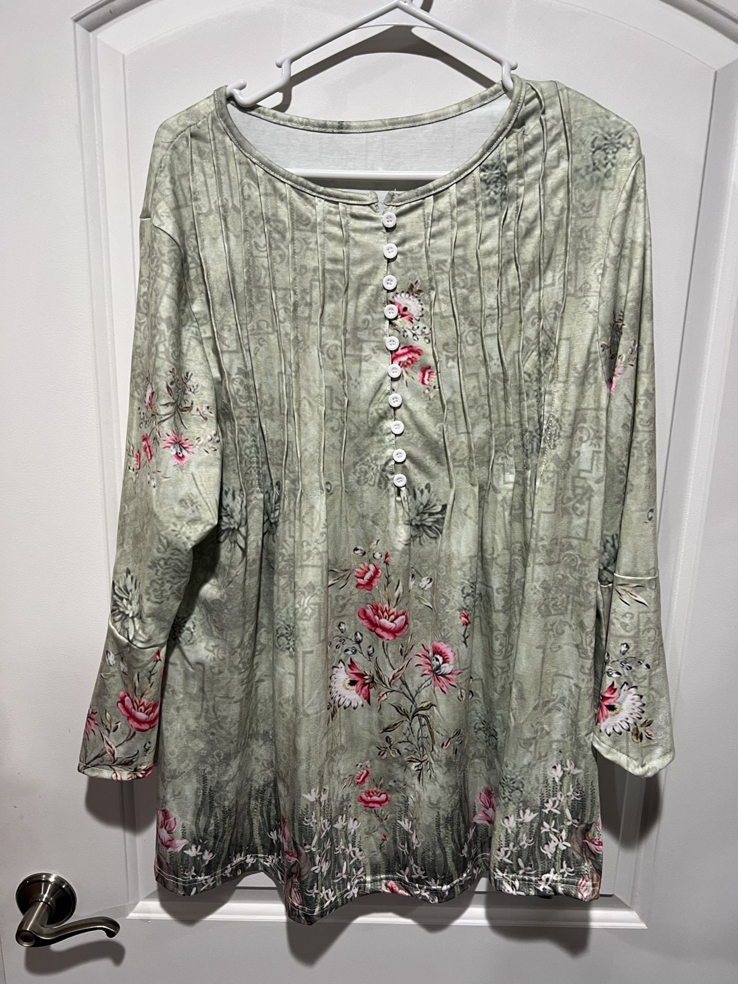 Top Blouse Floral Long sleeve XXXL Women’s
