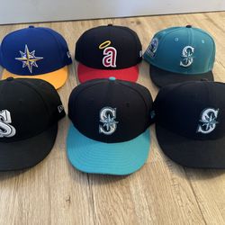 Seattle Mariners MLB New Era Fitted Hat Lot Size 7 1/4