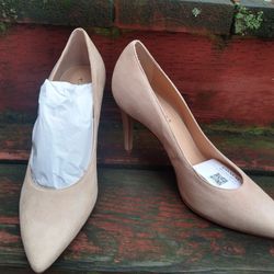 NEW! Coach Women's Skyler Suede Pump, Size 8.5, Beechwood Elegant