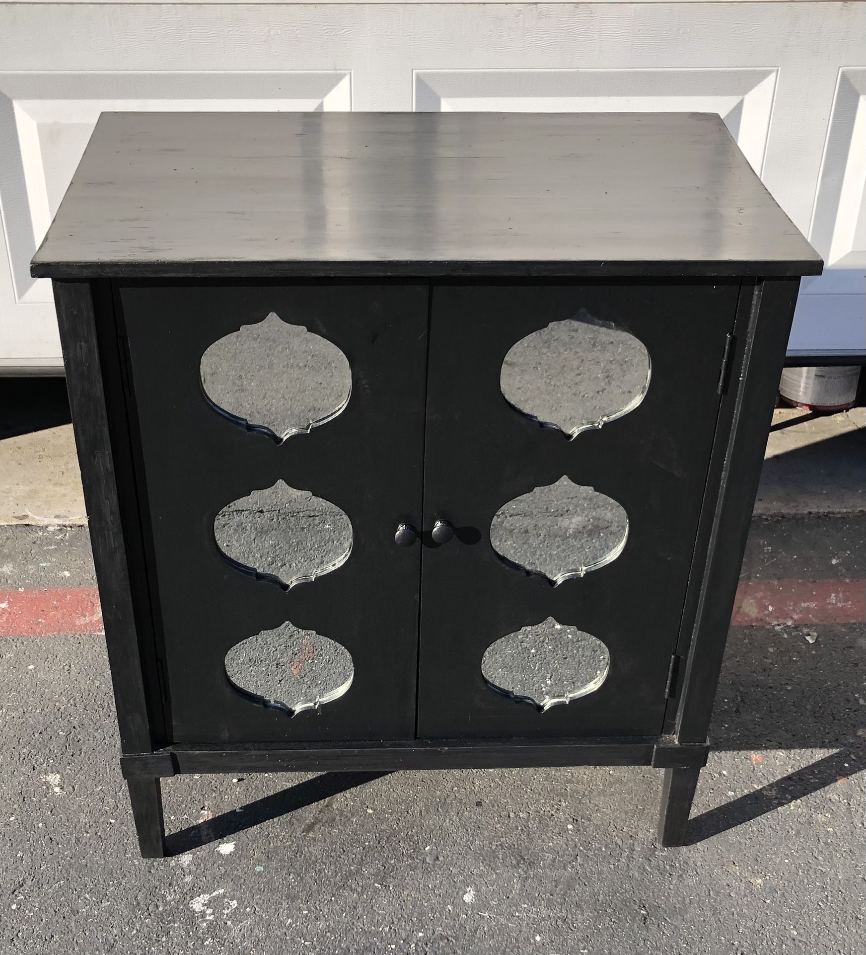 Furniture- Cabinet / Mirror design 2 Shelf’s in Black