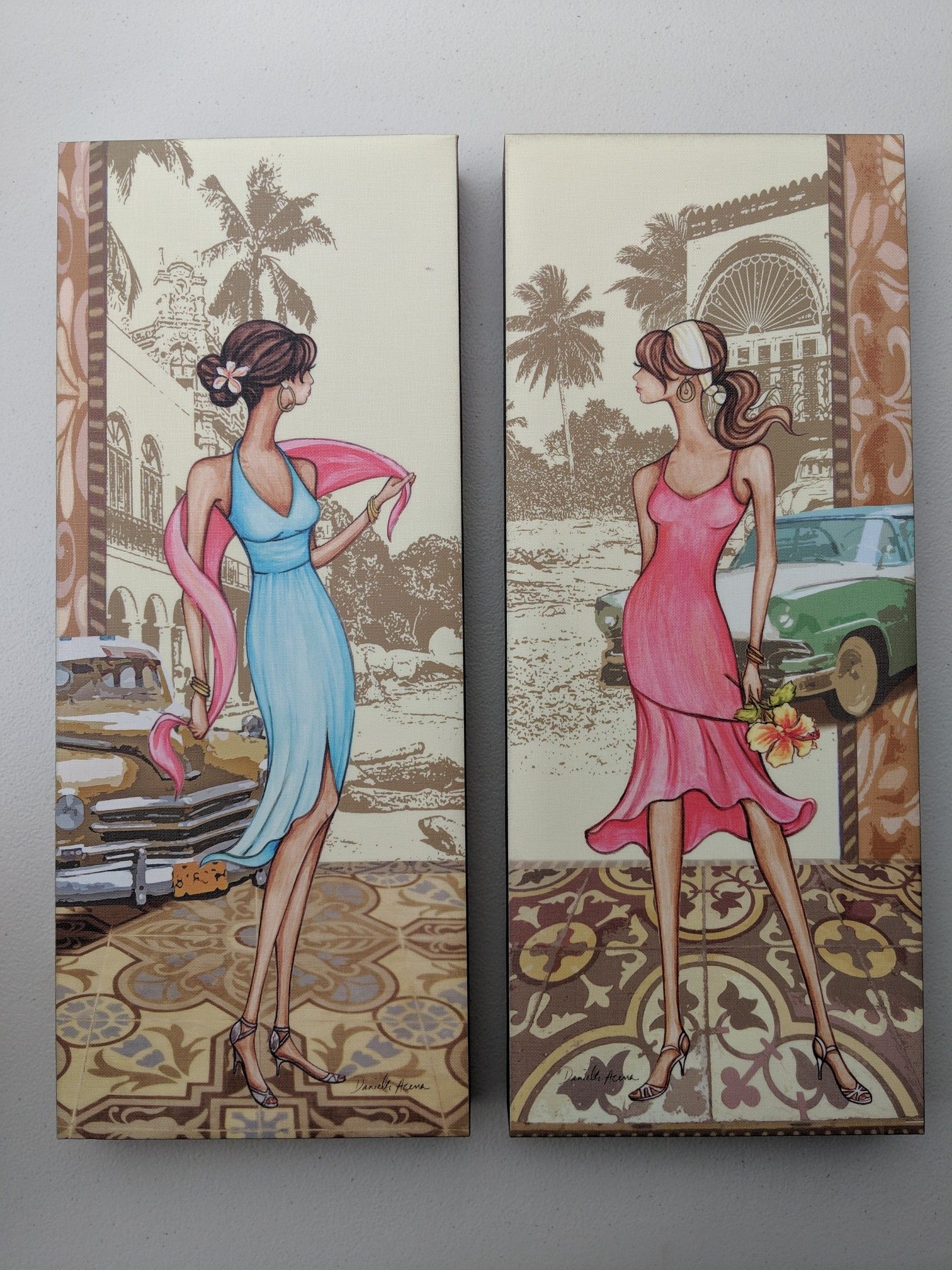 Danielle Acena Woman Canvas Print Set Wall Decorations Decor