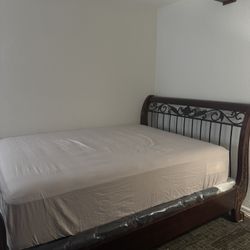 Bed Frame Only Queen  (mattress and box frame not included)