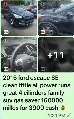 2015 Ford escape SE