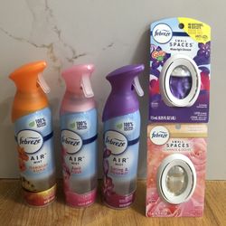 NEW Febreze Air Mist Spray And Small Spaces Fresheners $3each