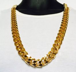 Gold Steel Chain Long Necklace