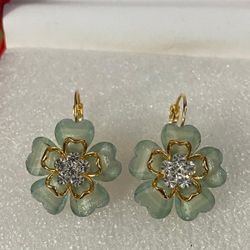 Aretes Gold Filled Piedras Joyería Antigua 