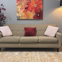 🟤 Beige Mid-Century Style Sofa – Made in USA | Better By Design™