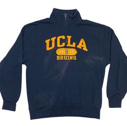Vintage Jansport UCLA Bruins Quarter-Zip Sweatshirt Mens Large Navy Blue