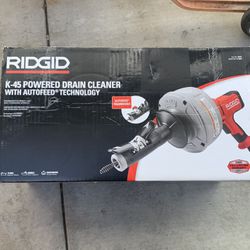 Ridgid K-45AF-5 Drain Cleaning Autofeed Snake Auger Machine with C-1 5/16 in. x 25 ft. Inner Core Cable $270 FIRM