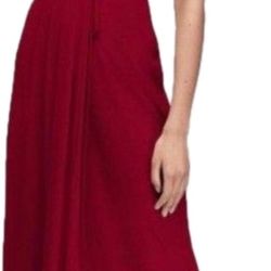 •David's Bridal• DOUBLE-STRAP LONG GEORGETTE BRIDESMAID WRAP DRESS(Size 0) •Brand New•
