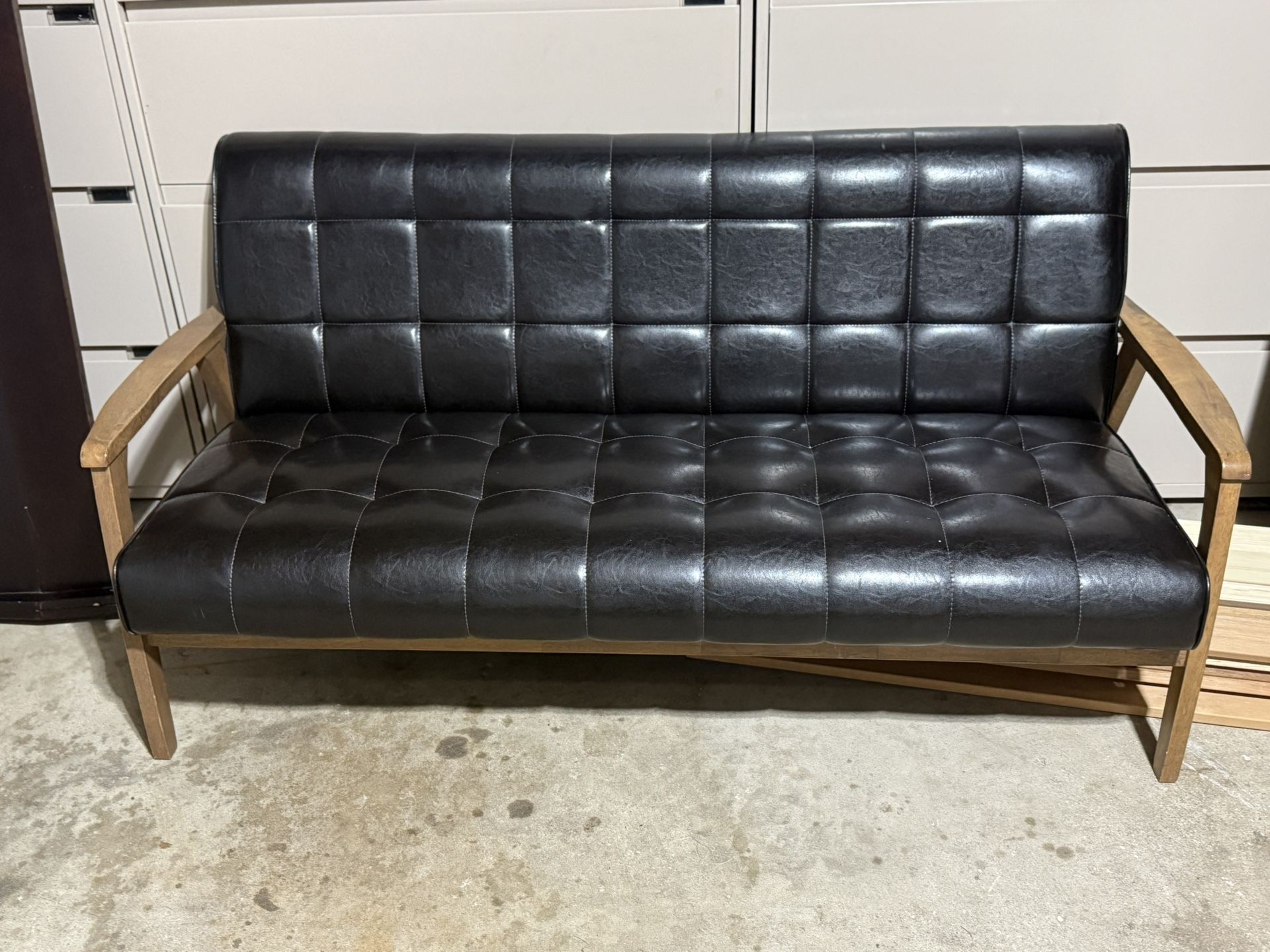Black Leather Sofa