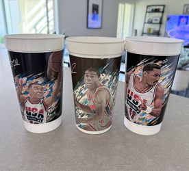 Vintage 1992 Olympic Dream Team NBA McDonald’s Collectible Cups