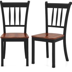 Dining Chairs Set Of 2 Black Walnut