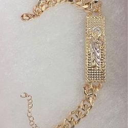 San Judas 18k Gold Plated Bracelet 