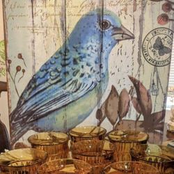 Vintage amber Indiana serving glasses🍁🍂