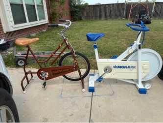 Two spin bikes ONE PRICE $80…..Columbia and Monark Bikes