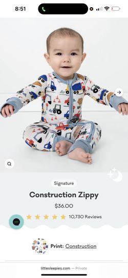 Little sleepies construction jammie's