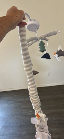 Crib mobile mountains and pine trees