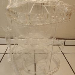 Makeup Organizer 360 Degree Rotating Durable Perfume Organizer with 4 Holder Storage Rack Adjustable Spinning Cosmetic Storage Case Large Capacity