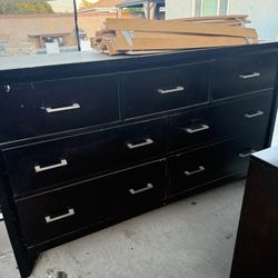 Queen Bed Frame, Dresser, Nightstand And Storage Drawer $80 OBO