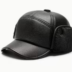 Men's Faux Leather Hat