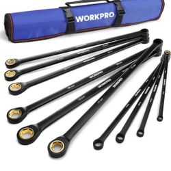 WORKPRO Extra Long Ratcheting Wrench Set