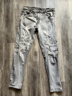 Waimea Men’s Gray Distressed Skinny Jeans Size 38