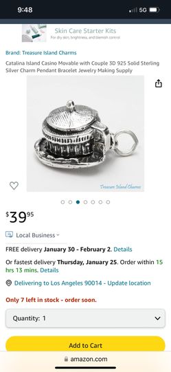 catalina island casino charm, hinged.