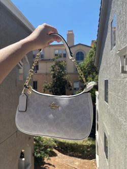 Coach Signature Shoulder Bag with Chain Strap