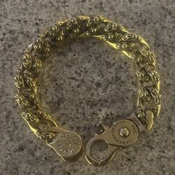 24k Gold Plated Chrome Hearts Bracelet W/ Box