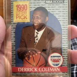 1990-91 NBA Hoops - 1990 Lottery Pick Derrick Coleman #390 (RC)
