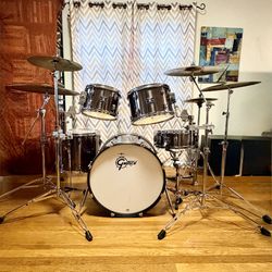 Gretsch 5 Piece Drum Kit w/ Full Hardware, Hi-Hat & 4 Cymbals