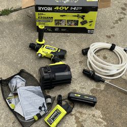 Ryobi 40 Volt Hp Brushless EZ Clean 600psi Power Cleaner With 2ah Battery And Charger 